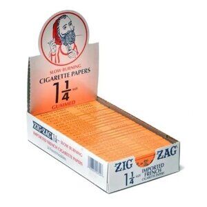 Zig Zag French Orange 1.25 1 1/4 Rolling Papers 24 Booklet (32 Paper Each)